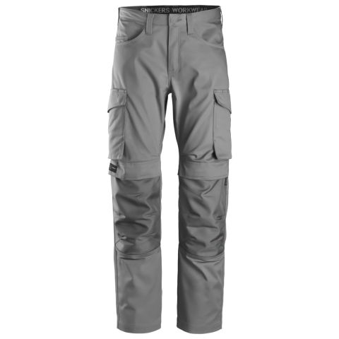 Snickers Workwear 6801 Arbetsbyxa grå, knäskyddsficka Grå