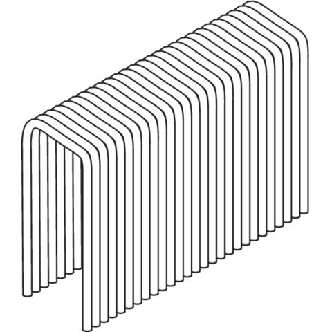 ESSVE PG50 Klammer 13 mm rygg, blankförzinkad 13 x 6 mm, 9000-pack