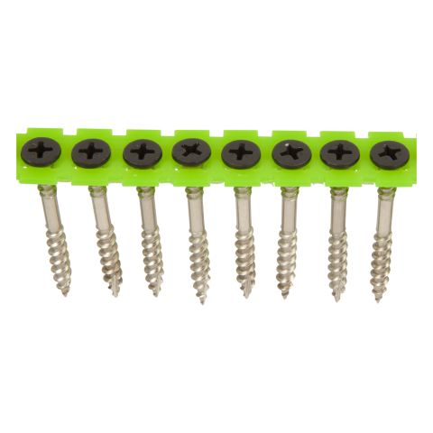 ESSVE 537619 Fasadskruv 4,2×52 mm, rostfri/syrafast A4, band. Svart, 1000-pack