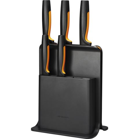 Fiskars Functional Form Knivblock i plast med 5 knivar
